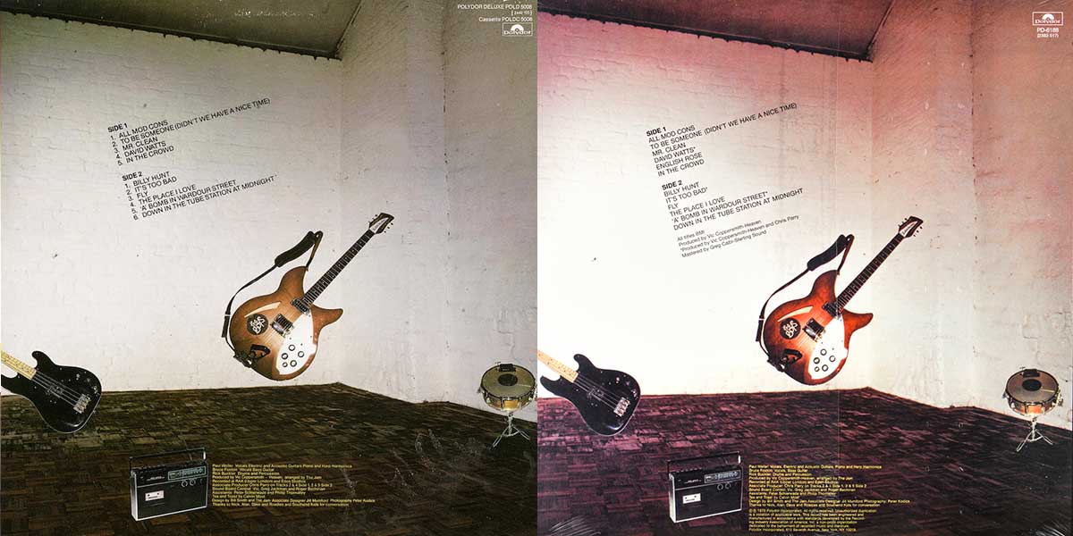The Jam: All Mod Cons (back cover)